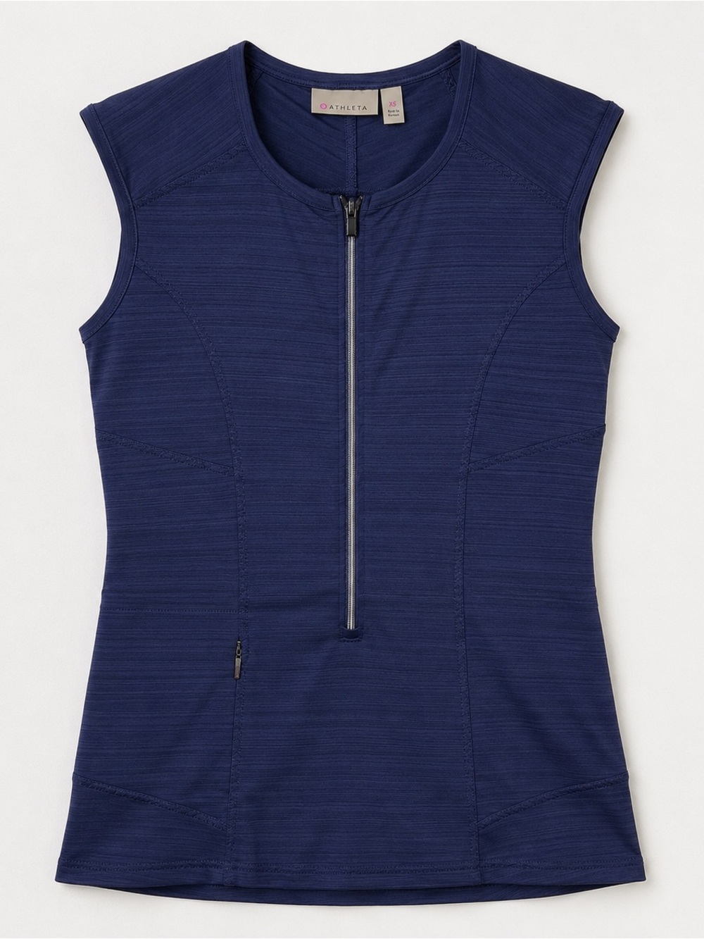 Athleta Pacifica Tank 2.0 Half Zip UPF 50+ Navy Blue XS